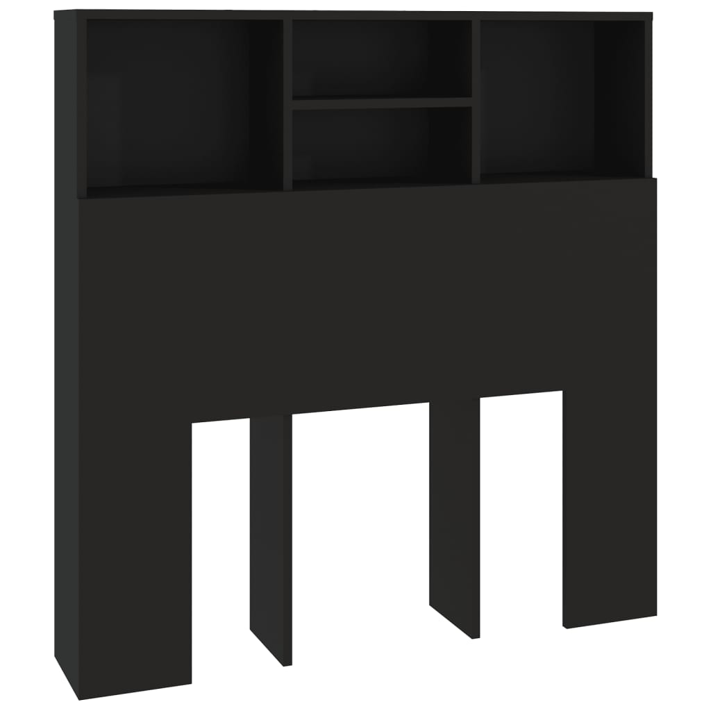 Armoire de tête de lit Noir 100x19x103,5 cm - XIOS