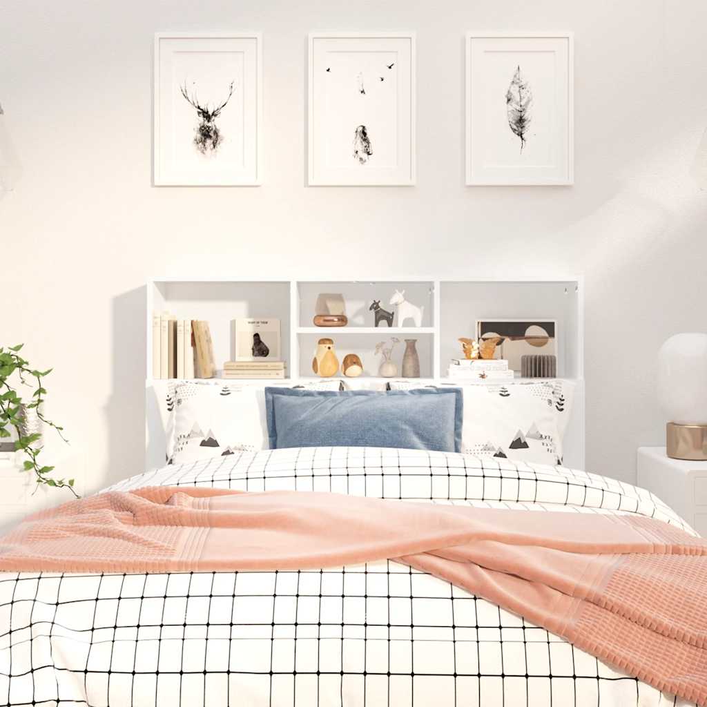 Armoire de tête de lit Blanc 120x19x103,5 cm - XIOS