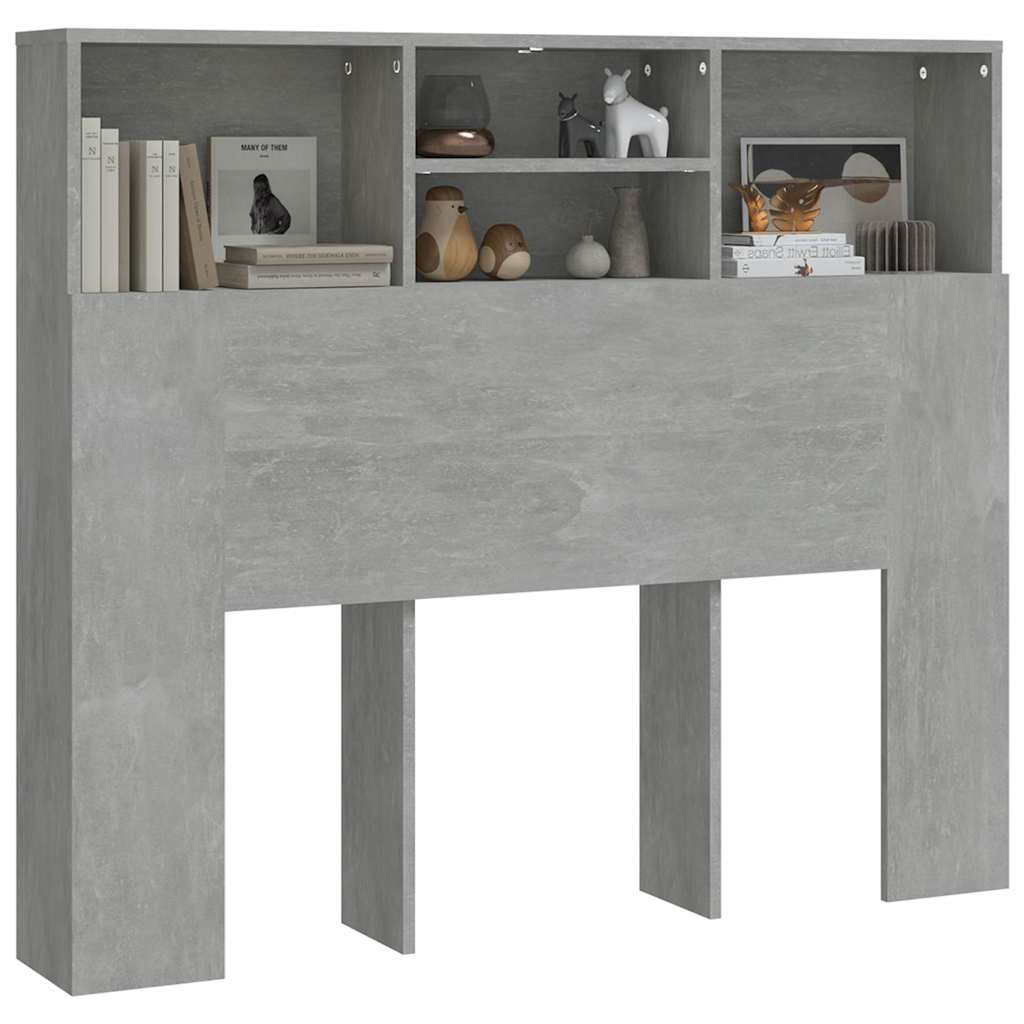 Armoire de tête de lit Gris béton 120x19x103,5 cm - XIOS