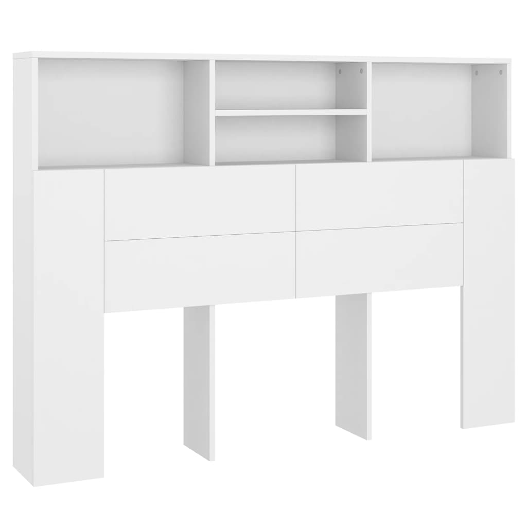 Armoire de tête de lit Blanc 140x19x103,5 cm - XIOS