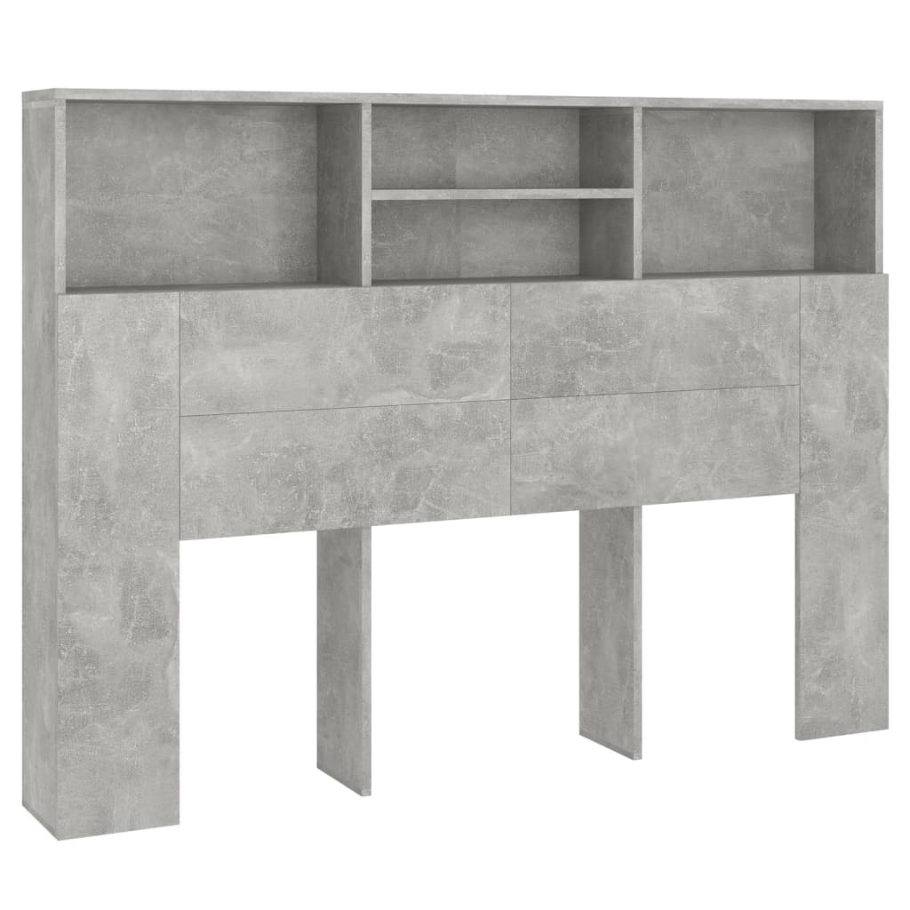 Armoire de tête de lit Gris béton 140x19x103,5 cm - XIOS