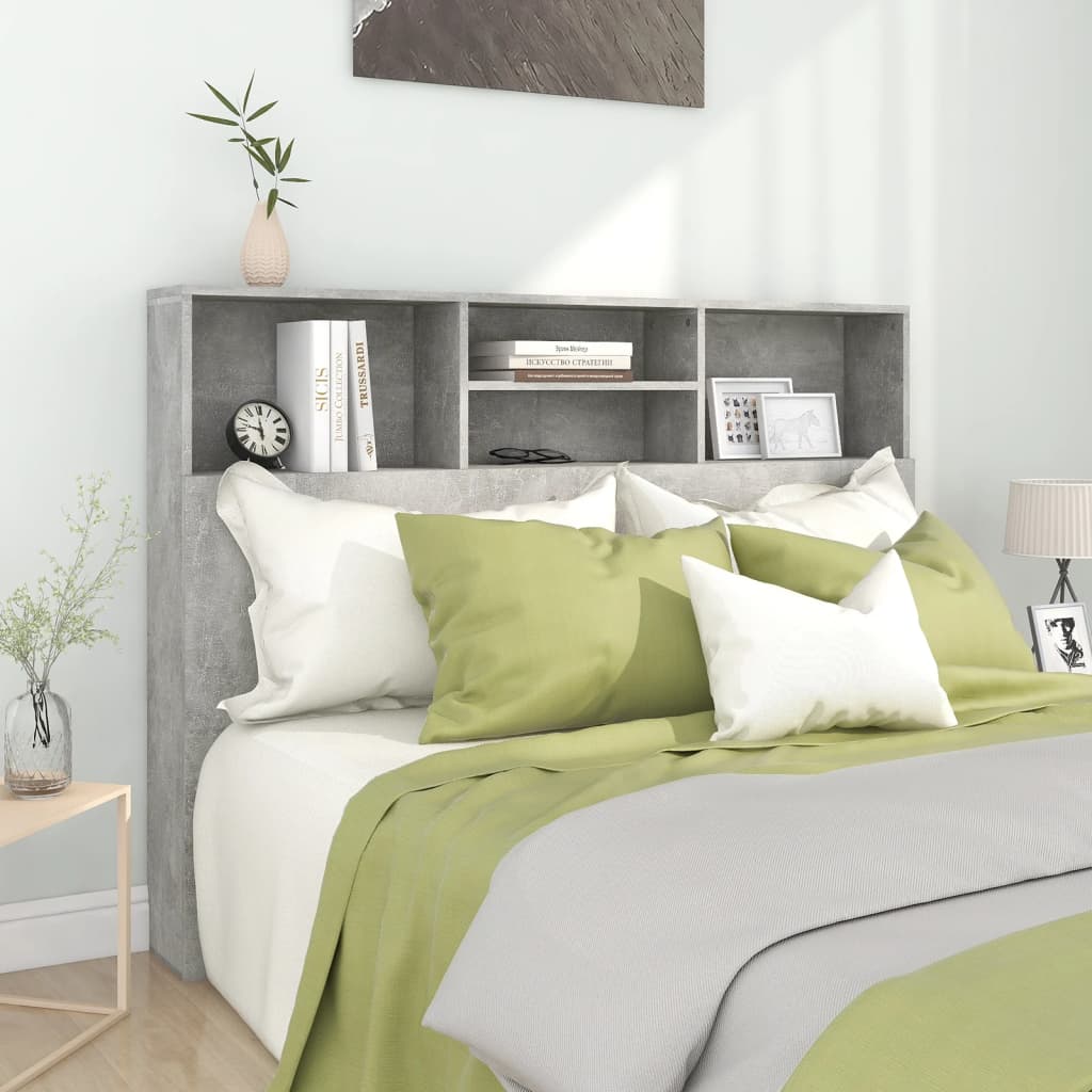 Armoire de tête de lit Gris béton 140x19x103,5 cm - XIOS