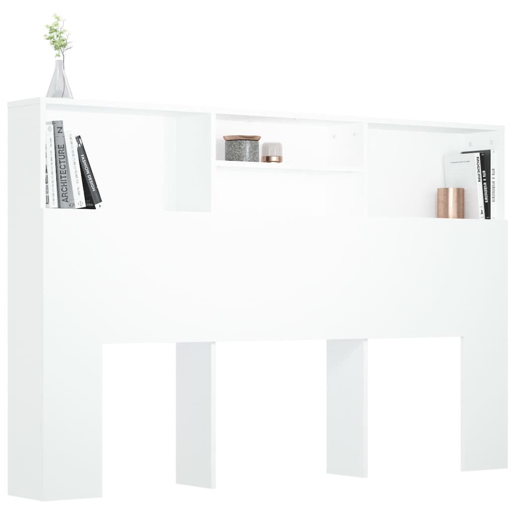 Armoire de tête de lit Blanc 160x19x103,5 cm - XIOS