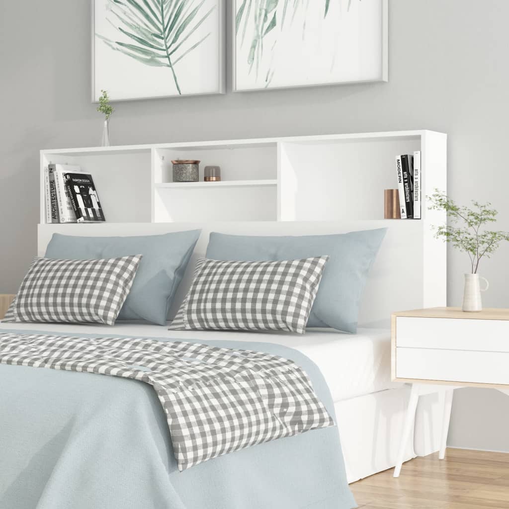 Armoire de tête de lit Blanc 160x19x103,5 cm - XIOS