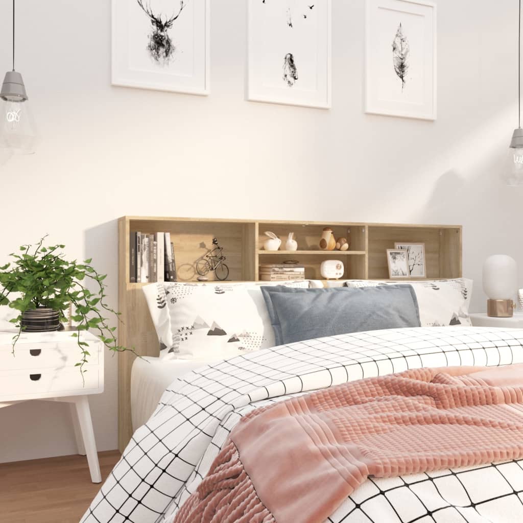 Armoire de tête de lit chêne sonoma 180x19x103,5 cm - XIOS