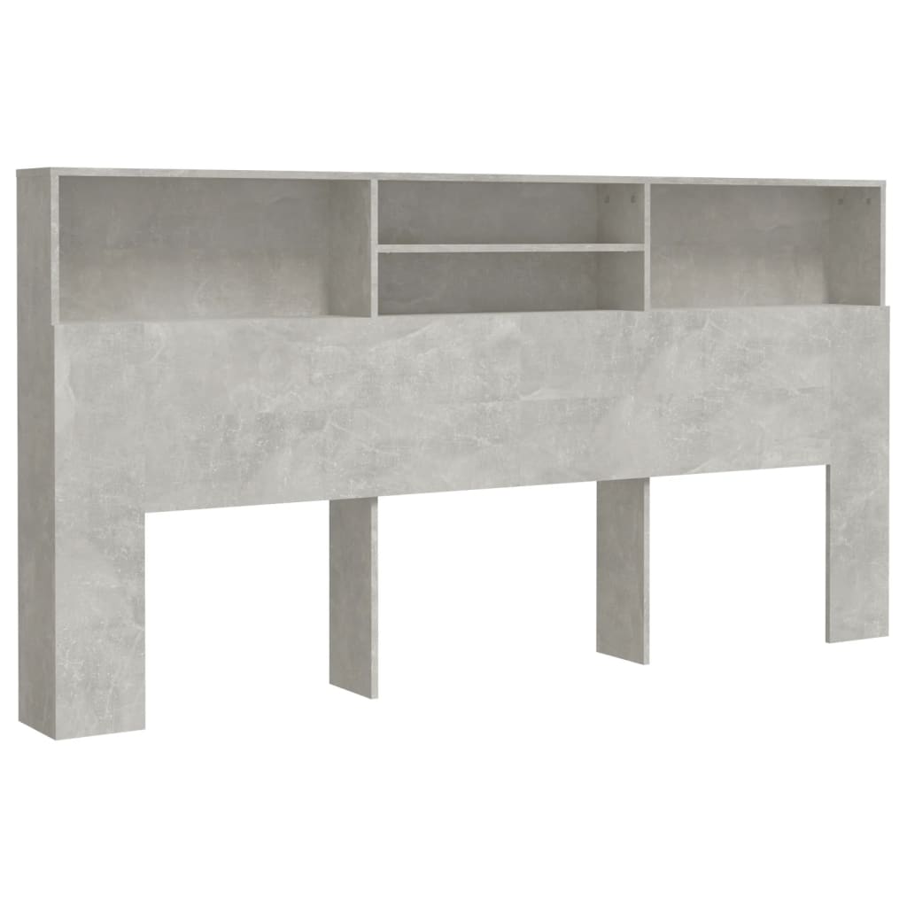 Armoire de tête de lit Gris béton 200x19x103,5 cm - XIOS
