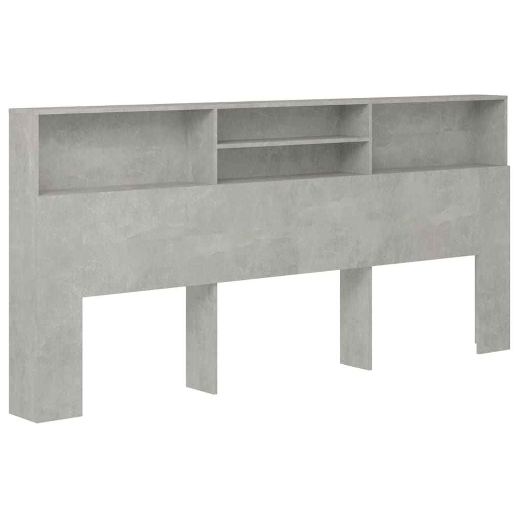 Armoire de tête de lit Gris béton 220x19x103,5 cm - XIOS