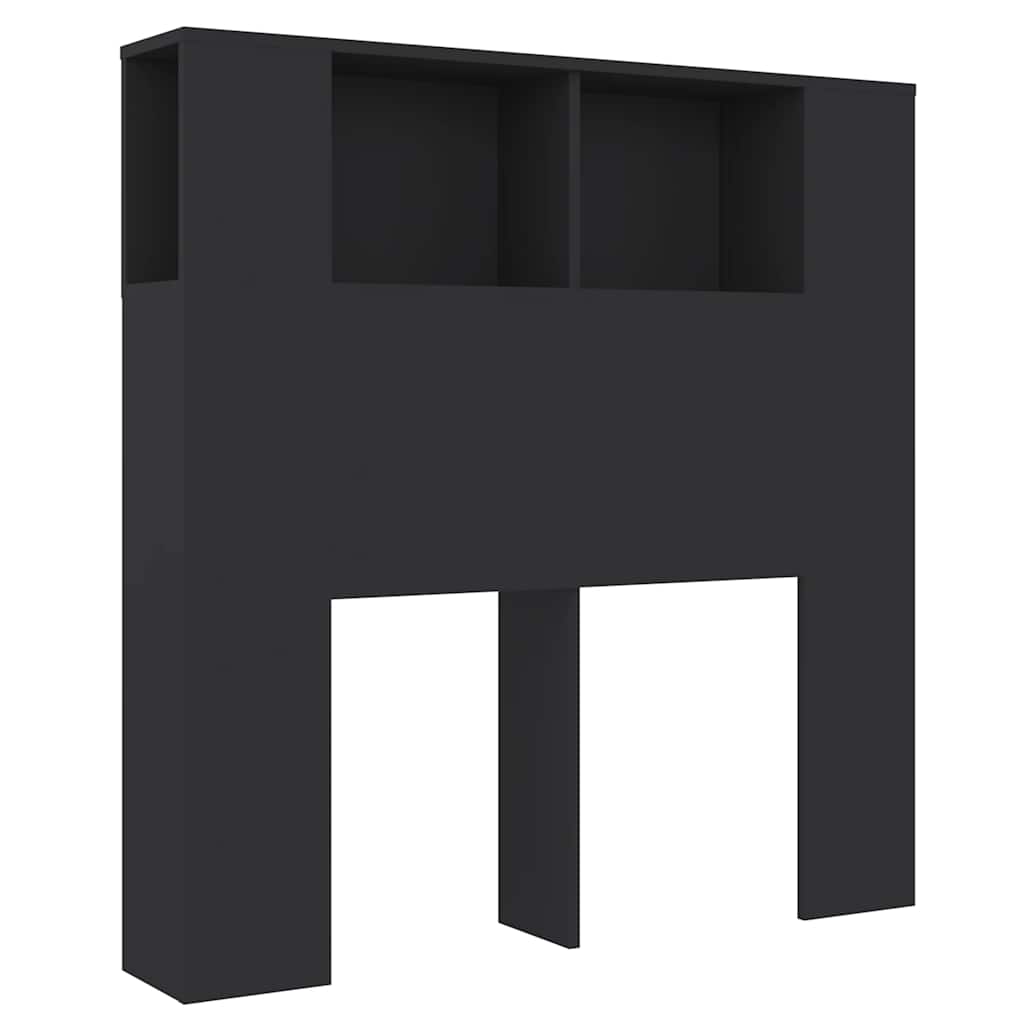 Armoire de tête de lit Noir 100x18,5x102,5 cm - XIOS