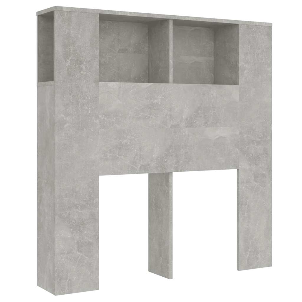 Armoire de tête de lit Gris béton 100x18,5x102,5 cm - XIOS
