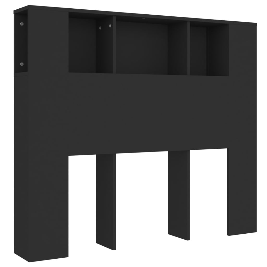Armoire de tête de lit noir 120x18,5x102,5 cm - XIOS