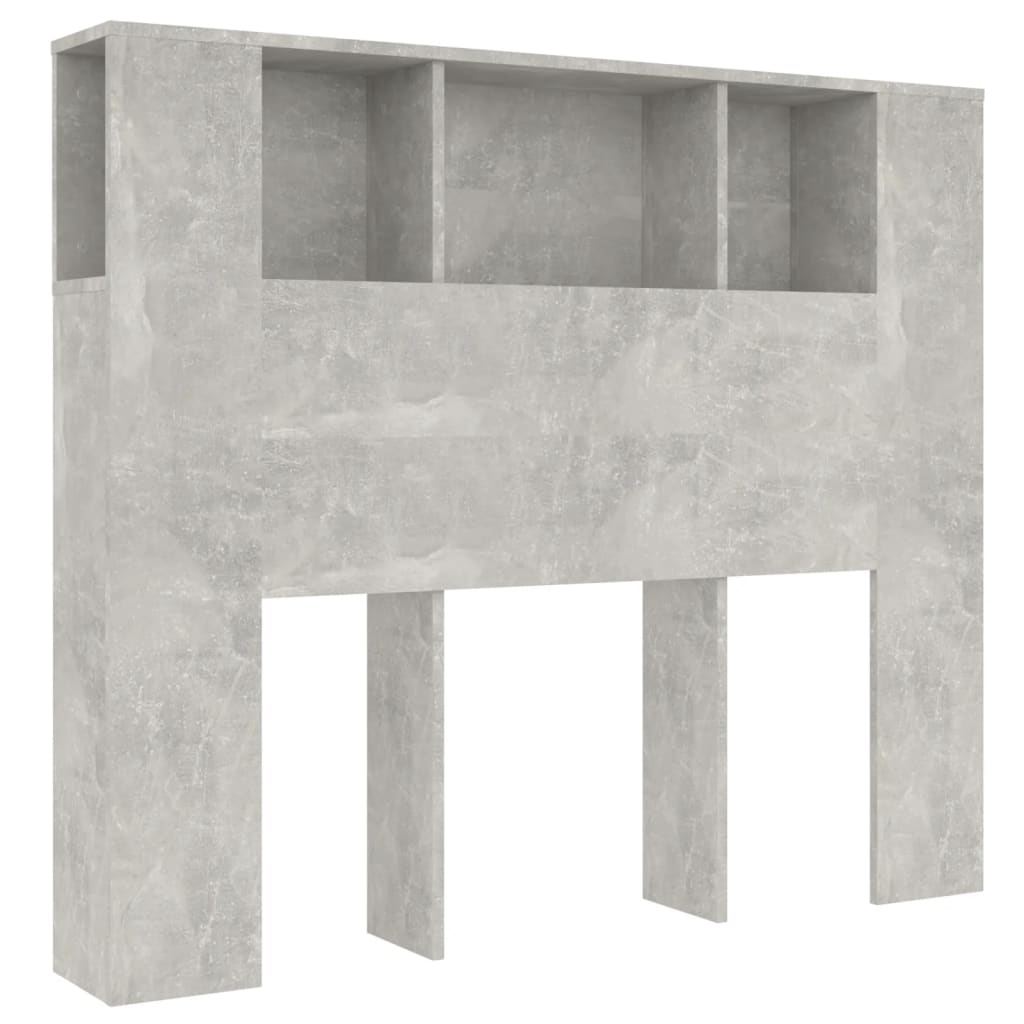 Armoire de tête de lit gris béton 120x18,5x102,5 cm - XIOS