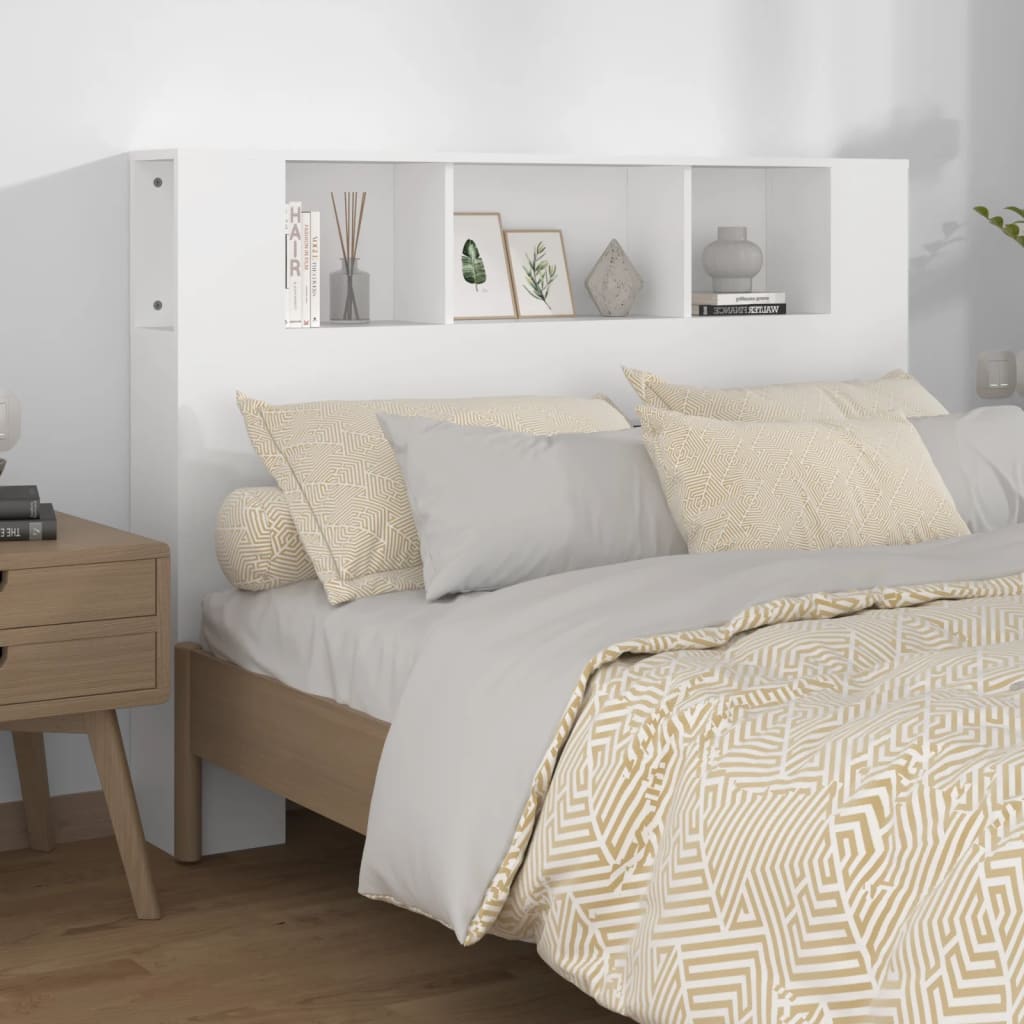 Armoire de tête de lit Blanc 140x18,5x104,5 cm - XIOS