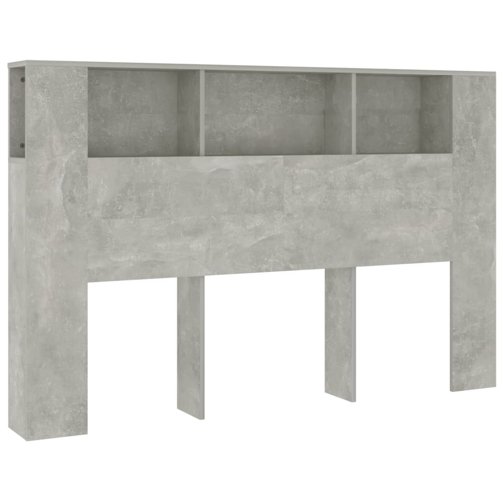 Armoire de tête de lit Gris béton 160x18,5x104,5 cm - XIOS