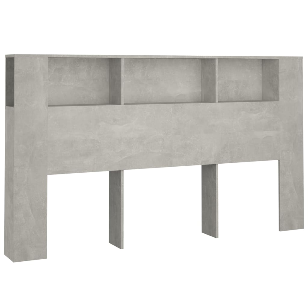 Armoire de tête de lit Gris béton 180x18,5x104,5 cm - XIOS