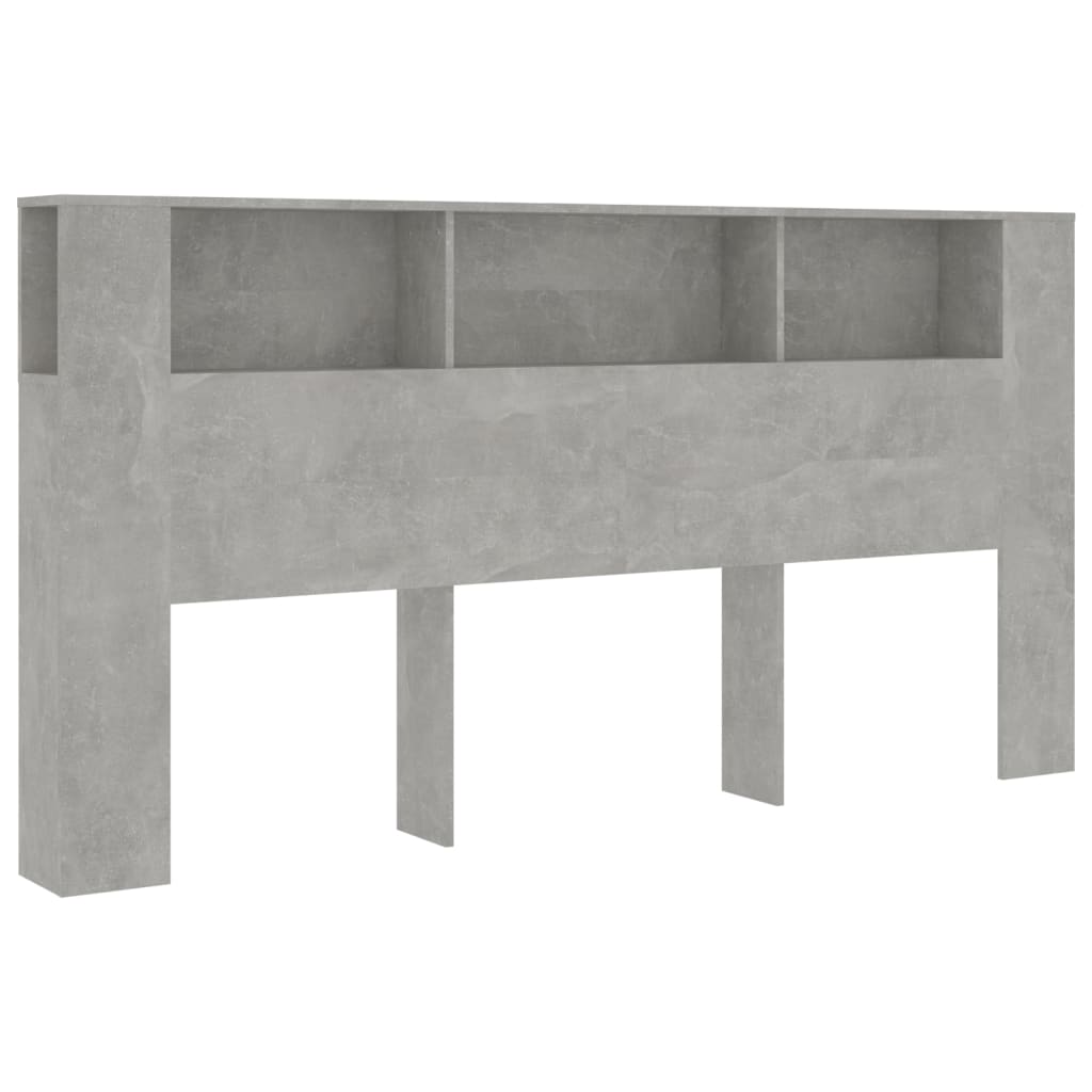 Armoire de tête de lit Gris béton 200x18,5x104,5 cm - XIOS