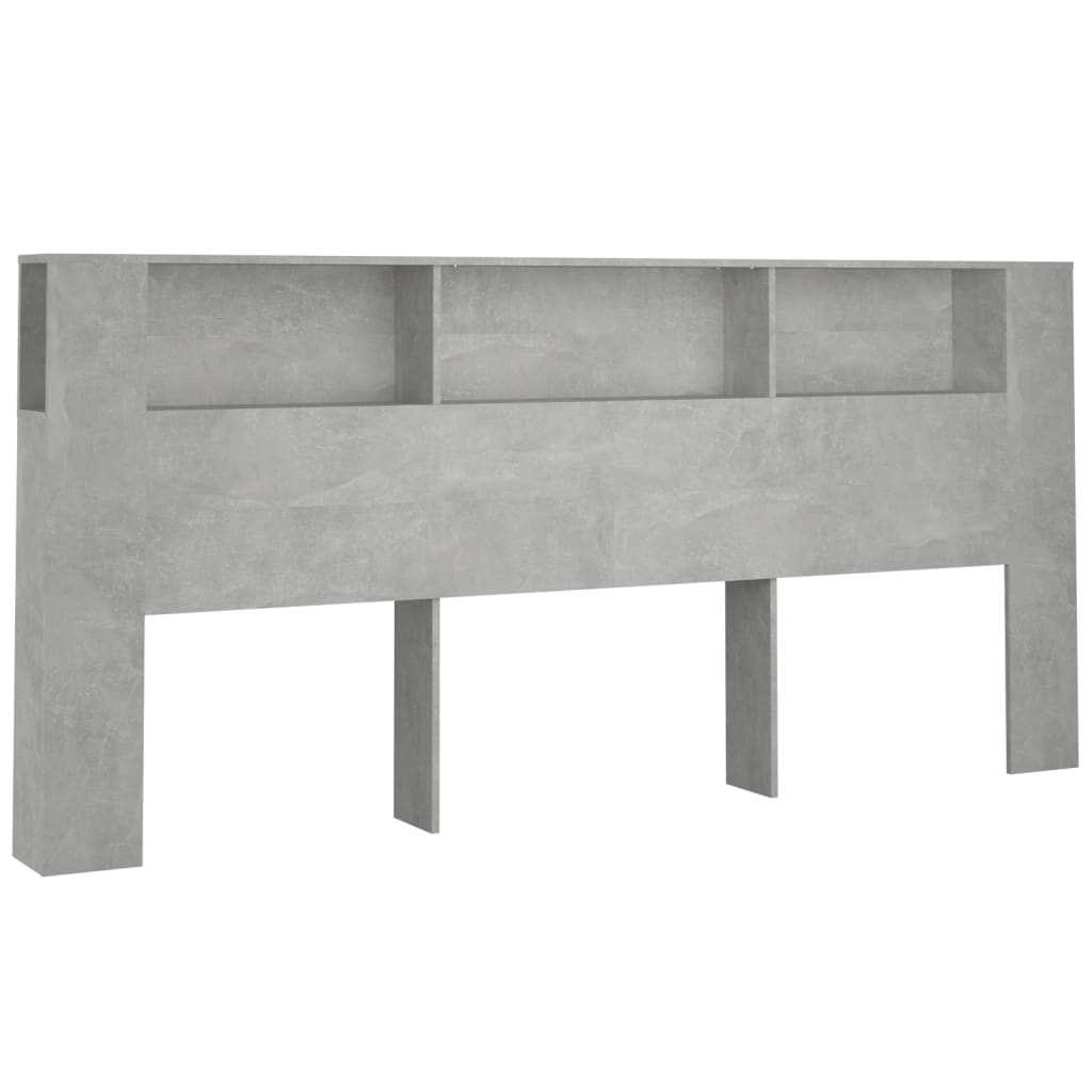 Armoire de tête de lit Gris béton 220x18,5x104,5 cm - XIOS