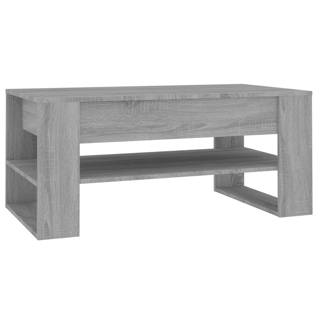 Table basse sonoma gris 102x55x45 cm bois d'ingénierie - XIOS