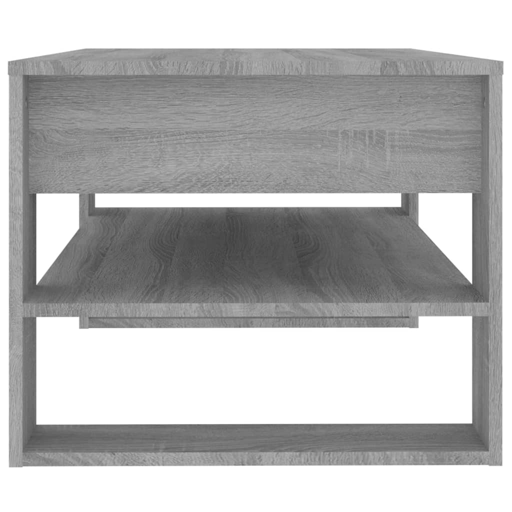 Table basse sonoma gris 102x55x45 cm bois d'ingénierie - XIOS