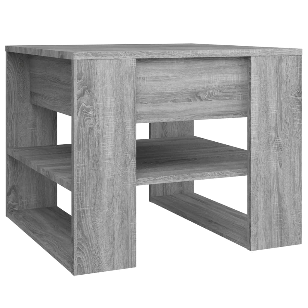Table basse sonoma gris 55,5x55x45 cm bois d'ingénierie - XIOS