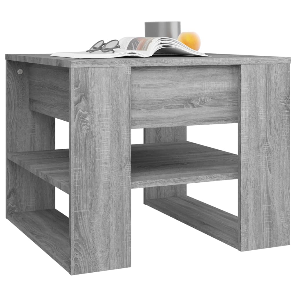 Table basse sonoma gris 55,5x55x45 cm bois d'ingénierie - XIOS