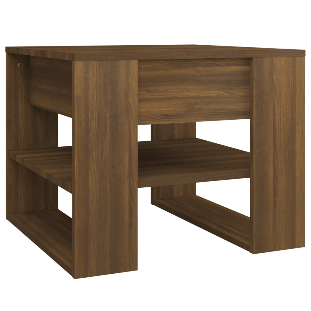 Table basse Chêne marron 55,5x55x45 cm Bois d'ingénierie - XIOS