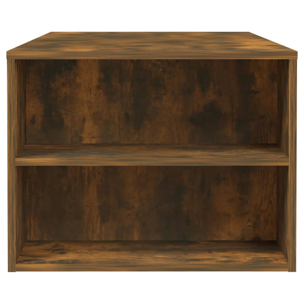 Table basse chêne fumé 102x55x42 cm bois d'ingénierie - XIOS