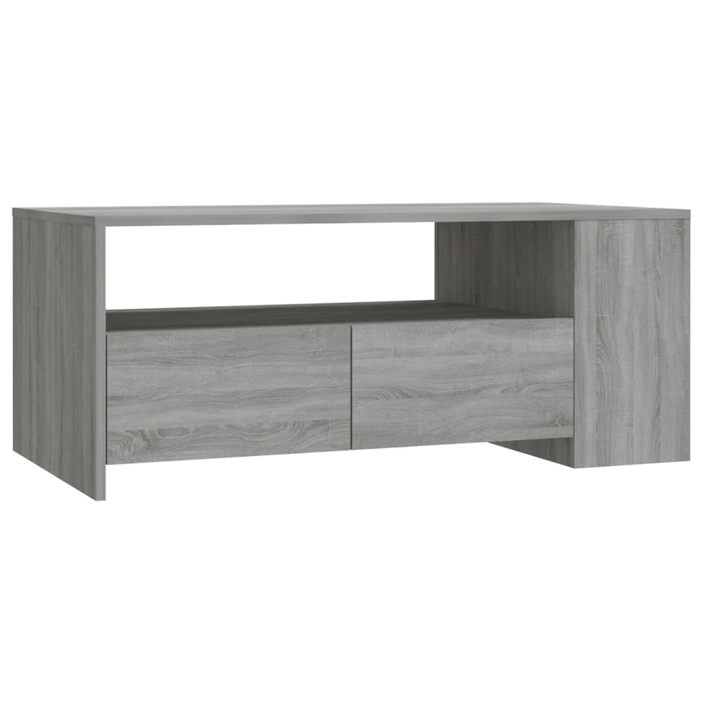 Table basse sonoma gris 102x55x42 cm bois d'ingénierie - XIOS