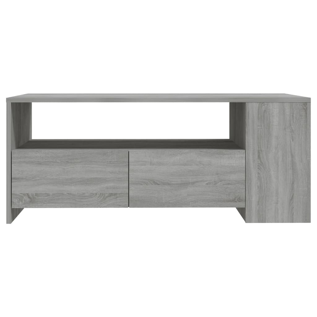 Table basse sonoma gris 102x55x42 cm bois d'ingénierie - XIOS