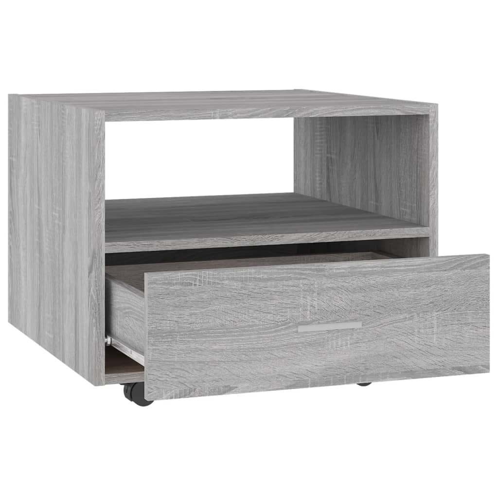 Table basse sonoma gris 55x55x40 cm bois d'ingénierie - XIOS