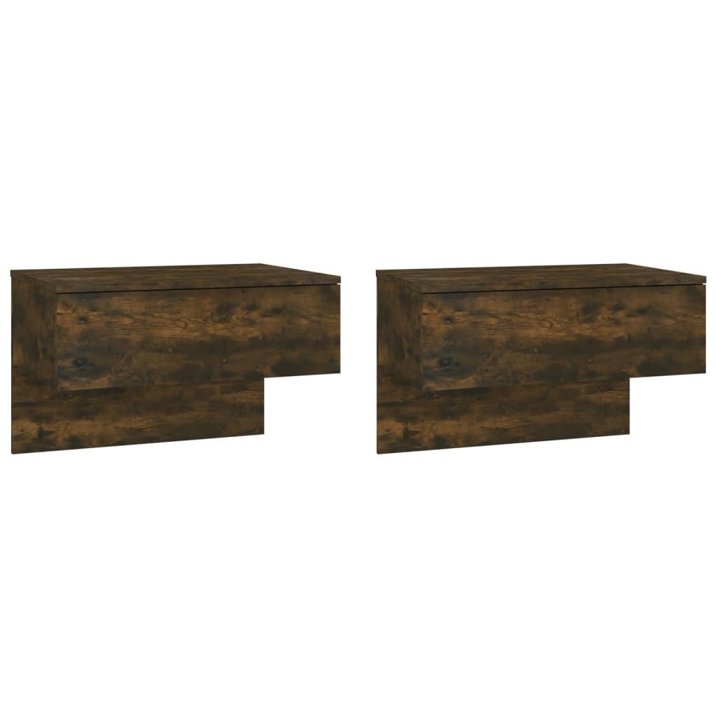 Tables de chevet murales 2 pcs Chêne fumé - XIOS