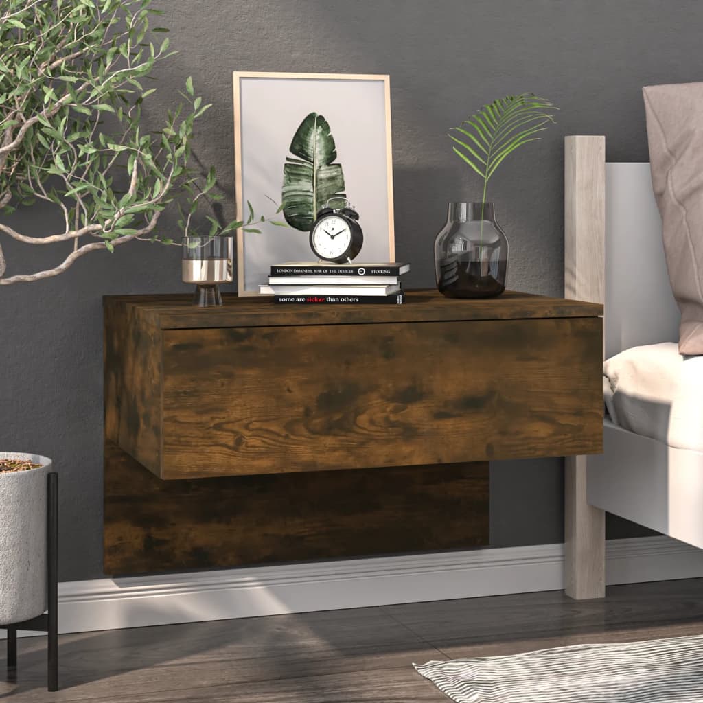 Tables de chevet murales 2 pcs Chêne fumé - XIOS