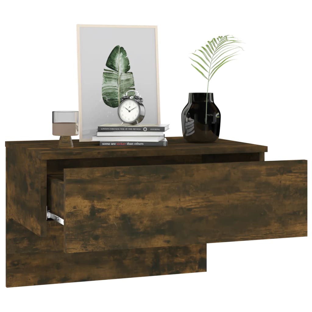 Tables de chevet murales 2 pcs Chêne fumé - XIOS