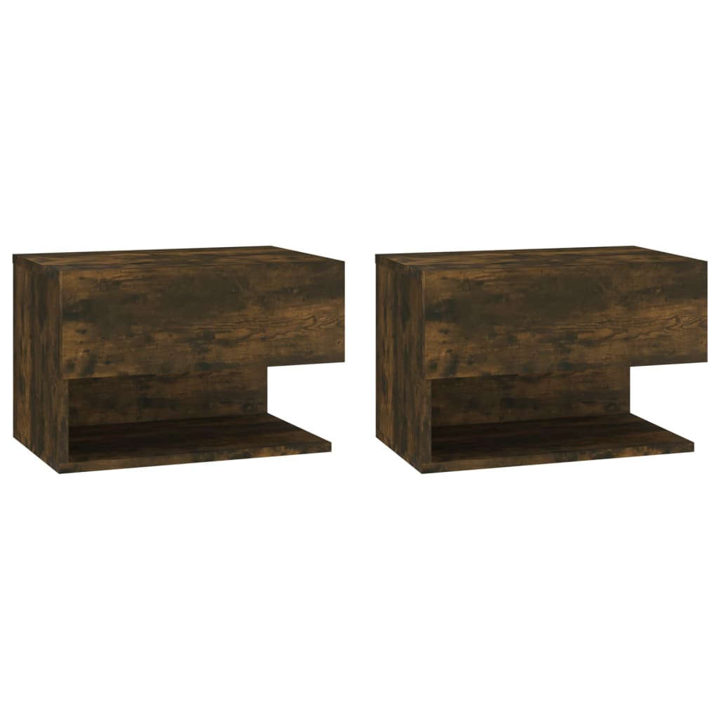 Tables de chevet murales 2 pcs Chêne fumé - XIOS