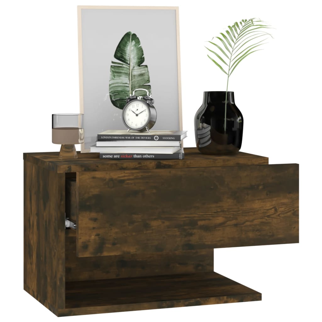 Tables de chevet murales 2 pcs Chêne fumé - XIOS