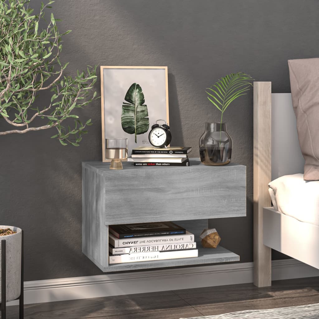 Tables de chevet murales 2 pcs Sonoma gris - XIOS