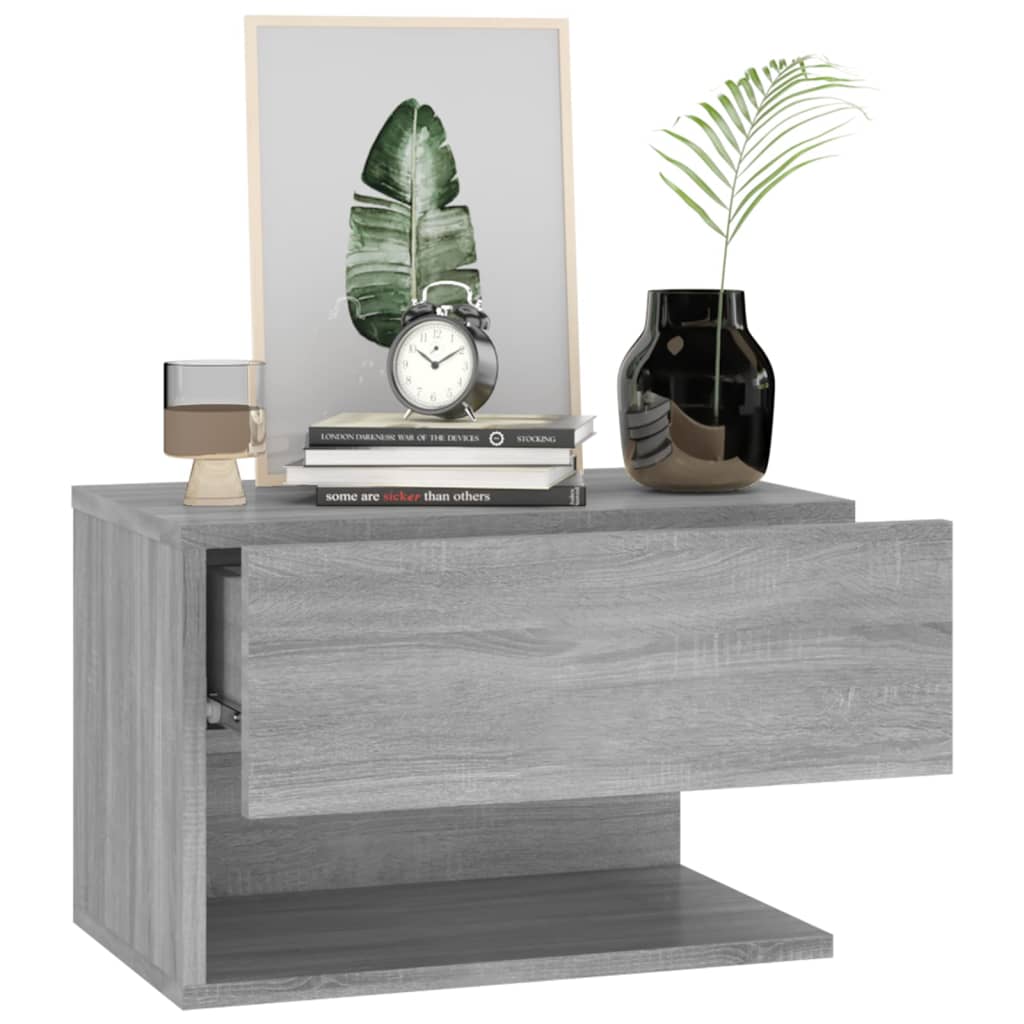 Tables de chevet murales 2 pcs Sonoma gris - XIOS