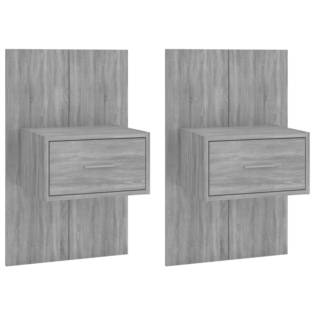 Tables de chevet murales 2 pcs Sonoma gris - XIOS