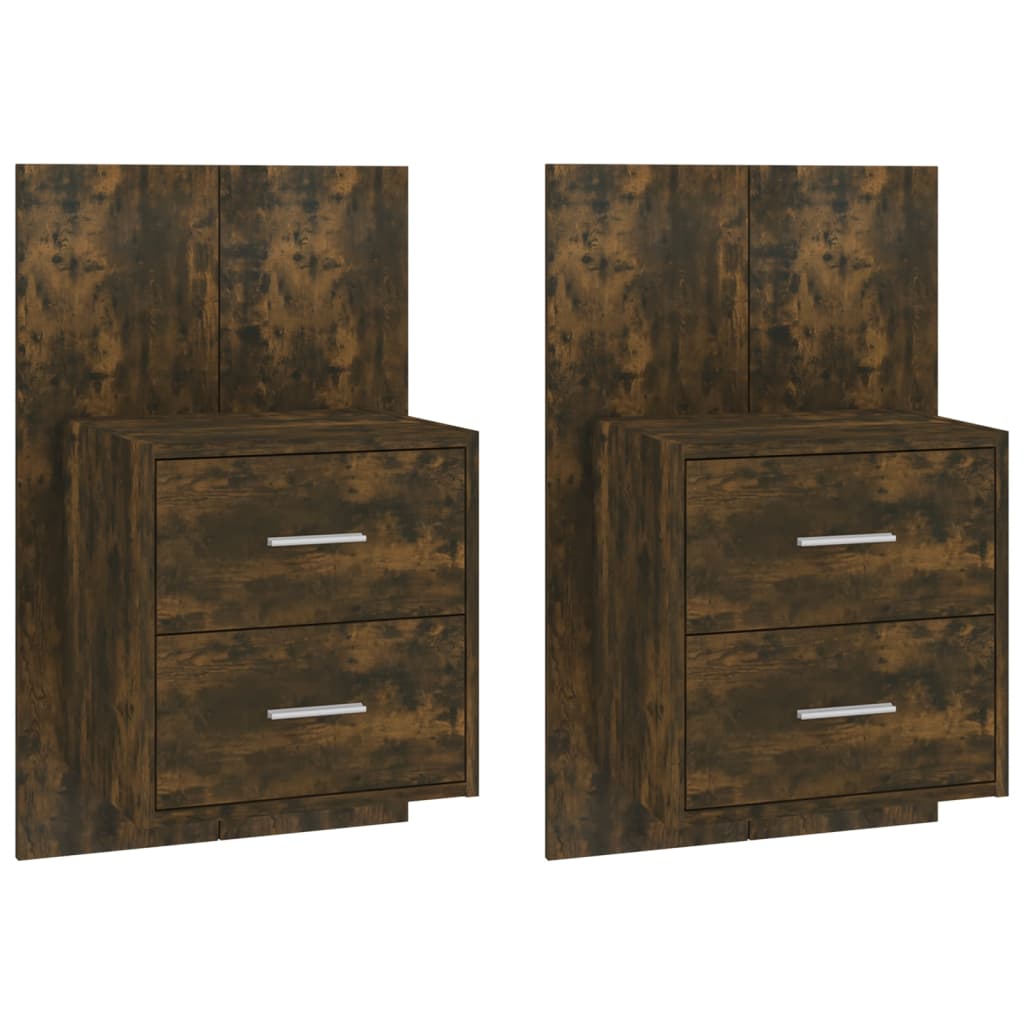 Tables de chevet murales 2 pcs Chêne fumé - XIOS
