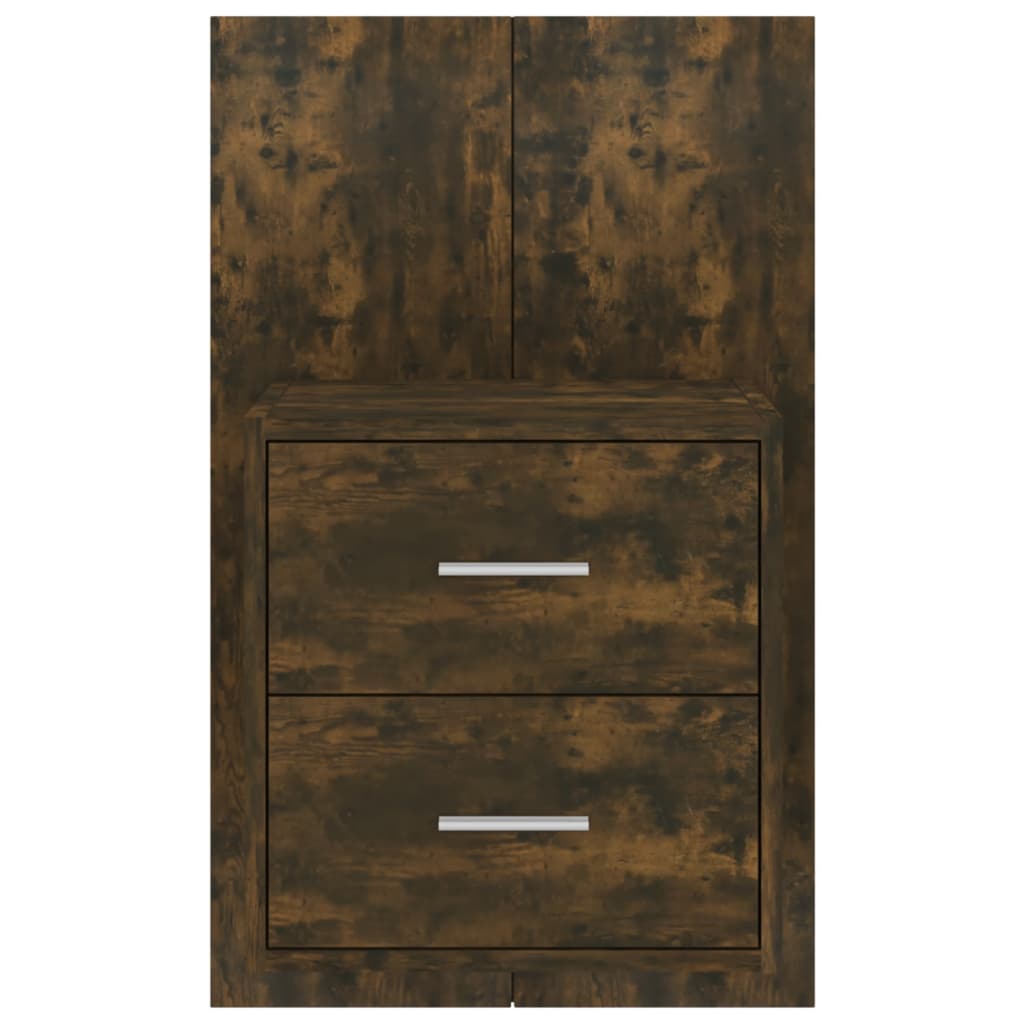 Tables de chevet murales 2 pcs Chêne fumé - XIOS