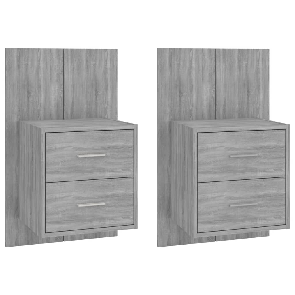 Tables de chevet murales 2 pcs Sonoma gris - XIOS