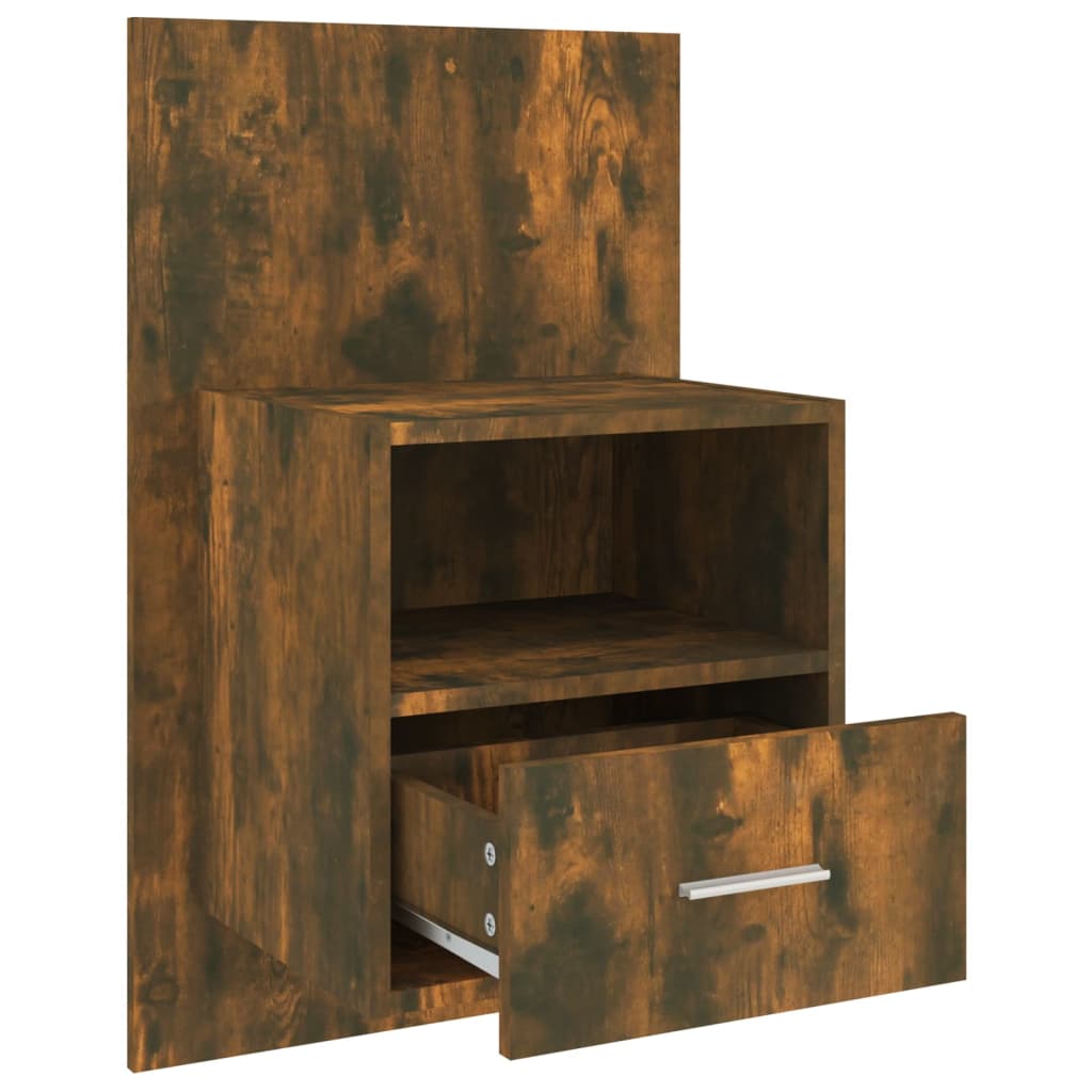 Tables de chevet murales 2 pcs Chêne fumé - XIOS