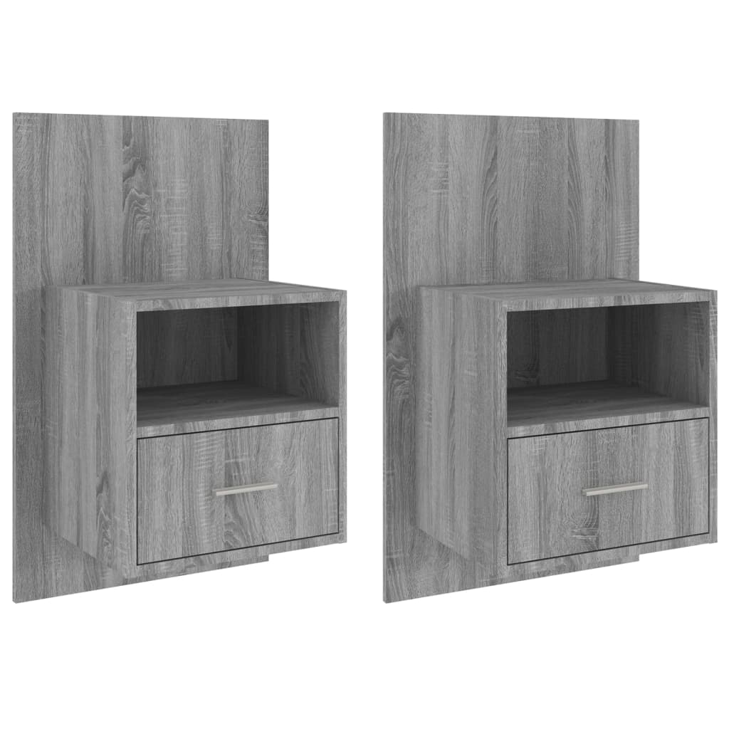 Tables de chevet murales 2 pcs Sonoma gris - XIOS