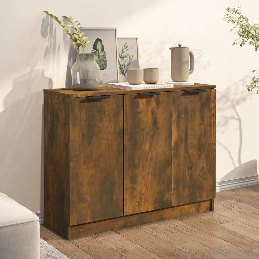 Buffet Chêne fumé 90,5x30x70 cm Bois d'ingénierie - XIOS