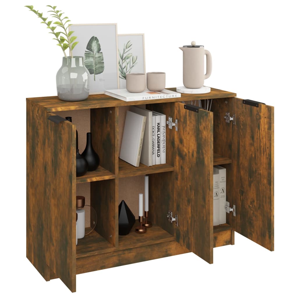 Buffet Chêne fumé 90,5x30x70 cm Bois d'ingénierie - XIOS