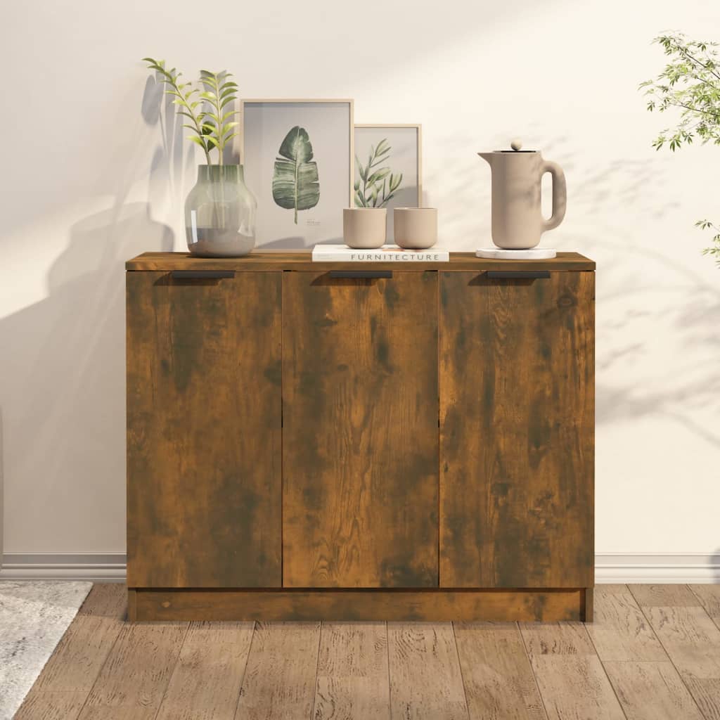 Buffet Chêne fumé 90,5x30x70 cm Bois d'ingénierie - XIOS