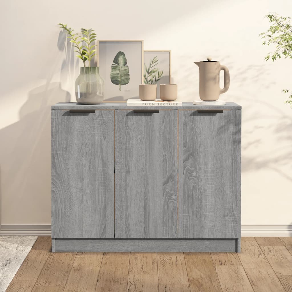 Buffet Sonoma gris 90,5x30x70 cm Bois d'ingénierie - XIOS