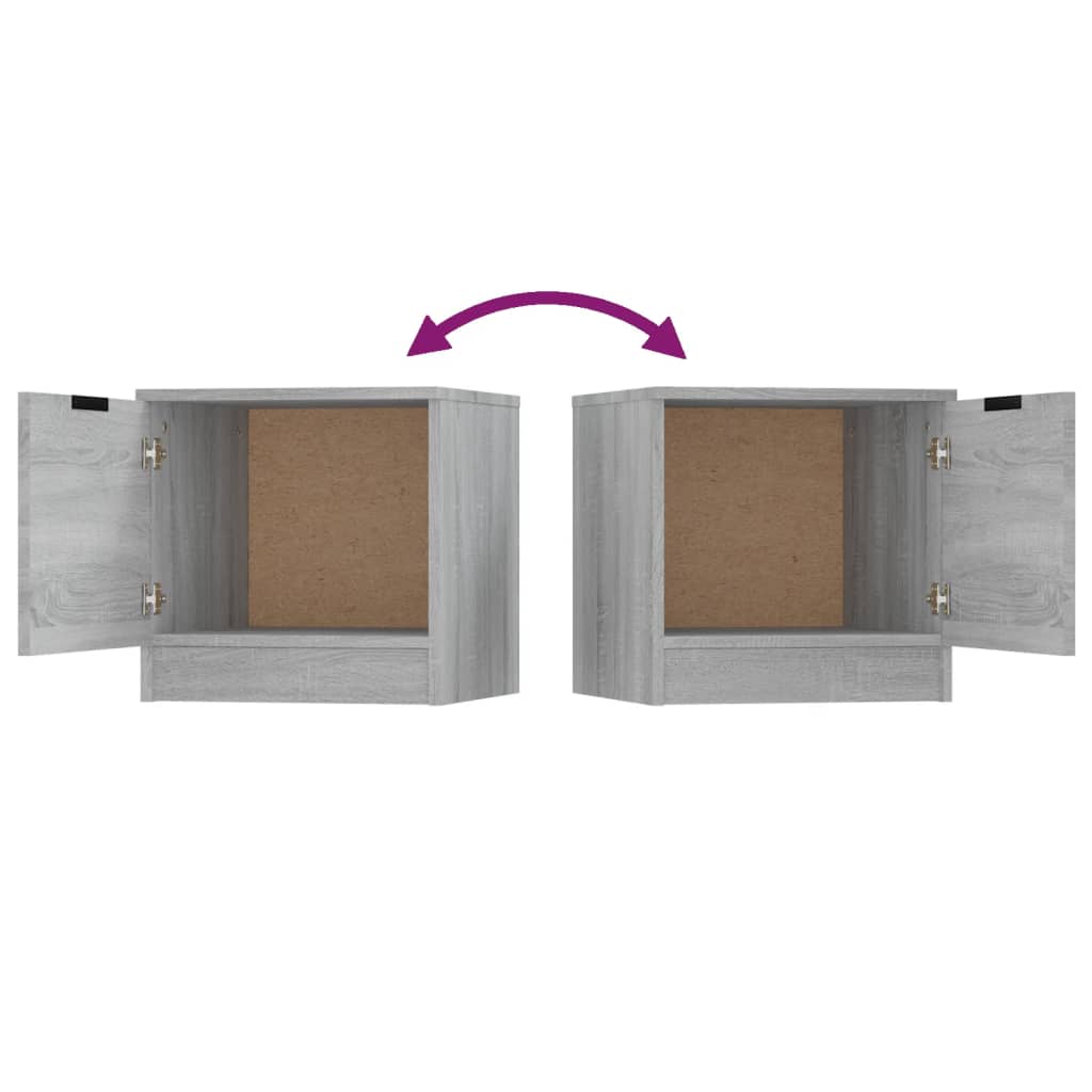 Tables de chevet 2 pcs Sonoma gris 40x39x40 cm - XIOS