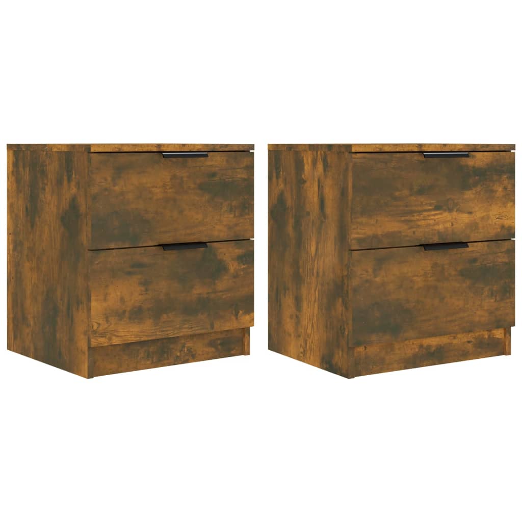 Tables de chevet 2 pcs Chêne fumé Bois d'ingénierie - XIOS
