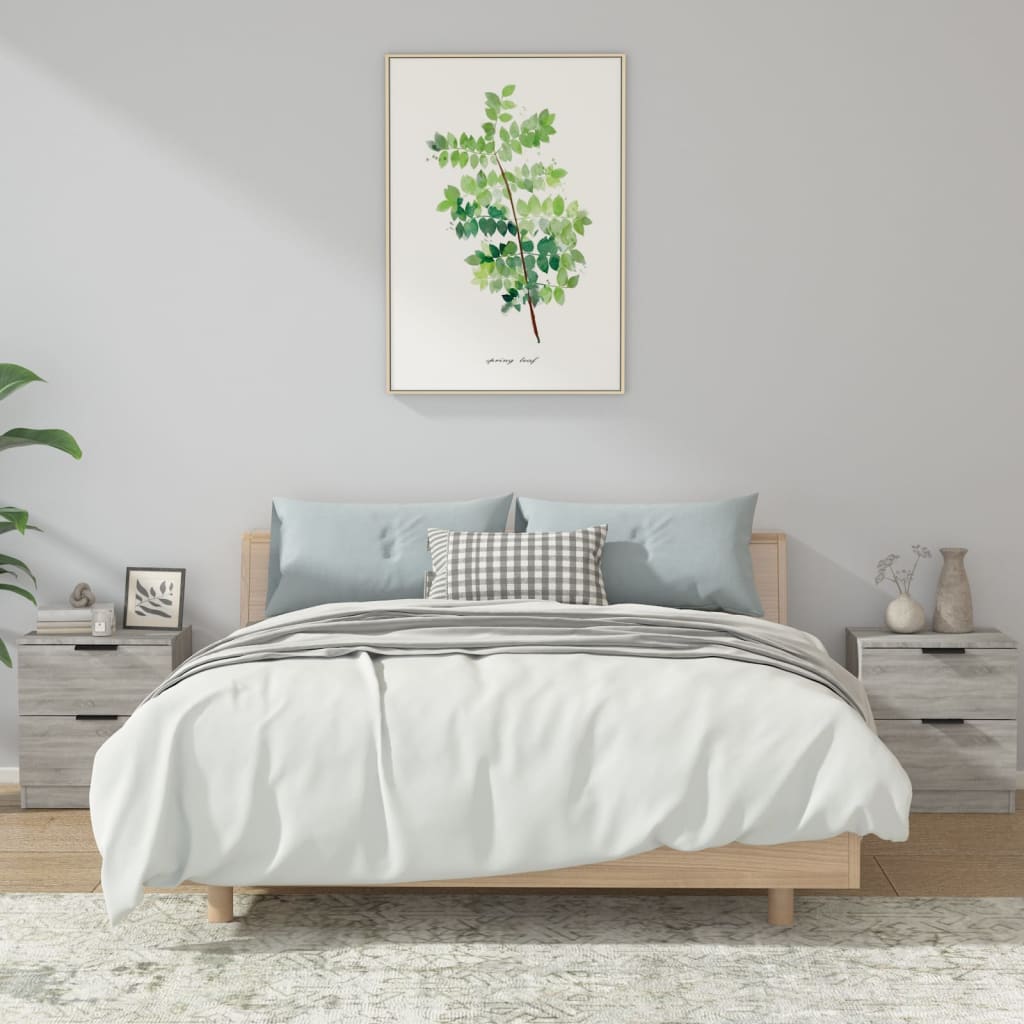 Tables de chevet 2 pcs Sonoma gris Bois d'ingénierie - XIOS