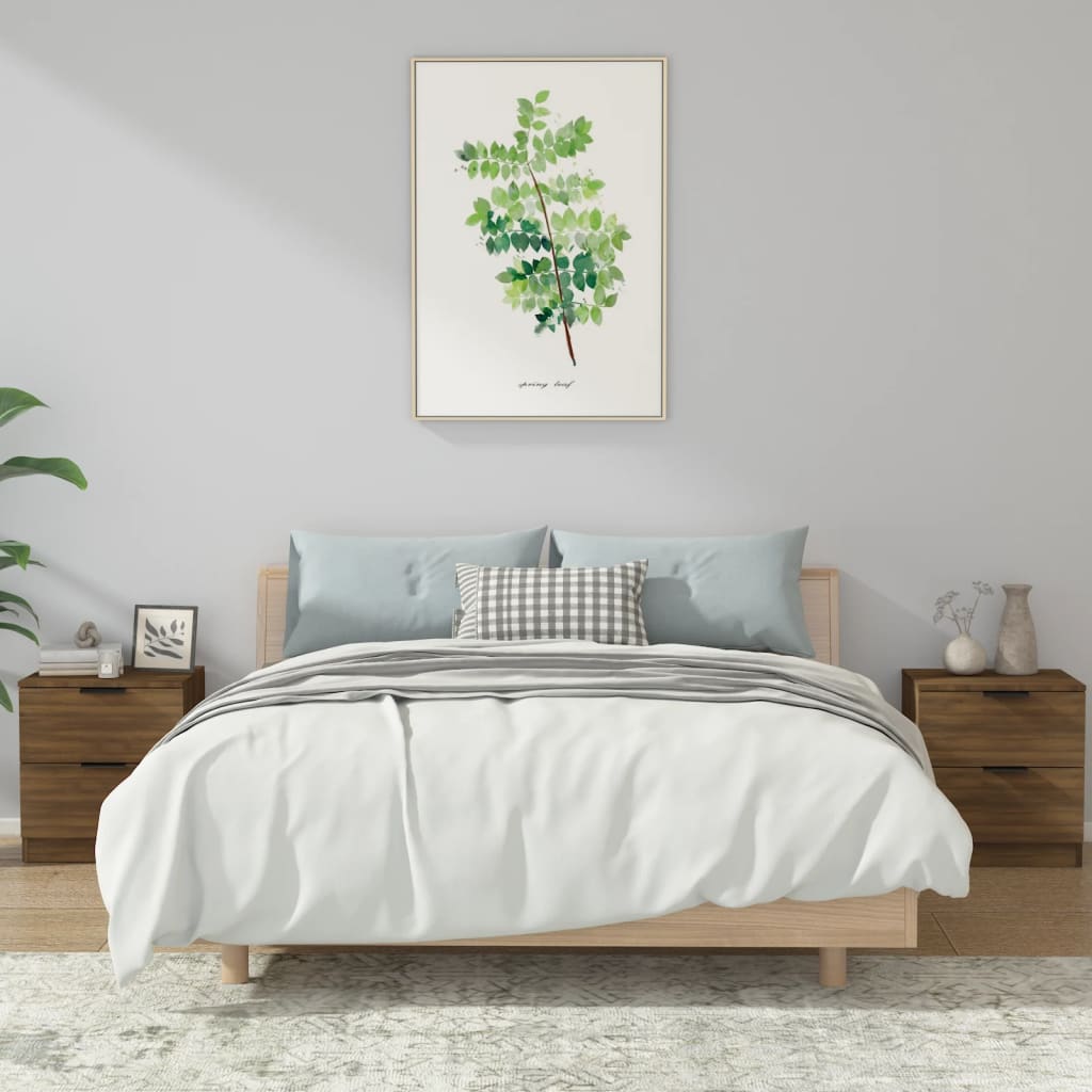 Tables de chevet 2 pcs Chêne marron Bois d'ingénierie - XIOS